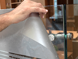 Frosted Film on glass for privacy
