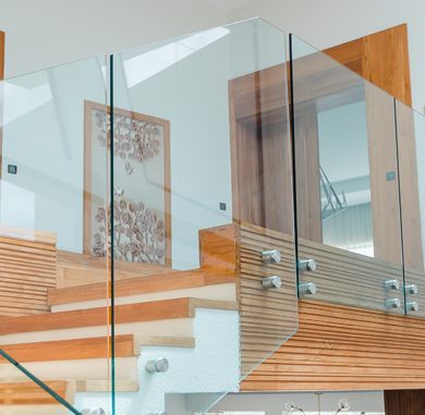 Glass Stairs Frameless Balustrade in Mauritius